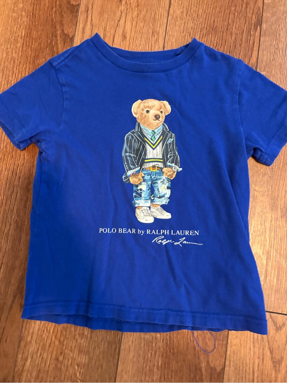 Ralph Lauren Royal Blue Kids Polo Bear Tee